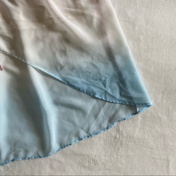 Mango flowy chiffon pink/white/blue skirt - Picture 4 of 10